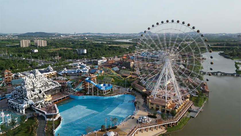 赣中首座综合性现代主题乐园！江西吉安欢乐世界水上游乐设备进入试滑验收阶段